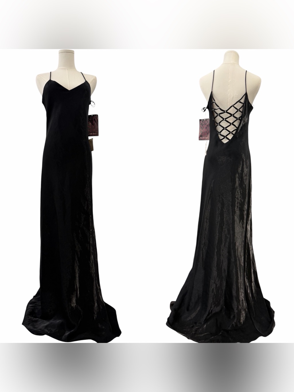Vintage Niki By Niki Livas Black Dress Goth Glam Y2k Whimsigoth Dark Coquette 12
